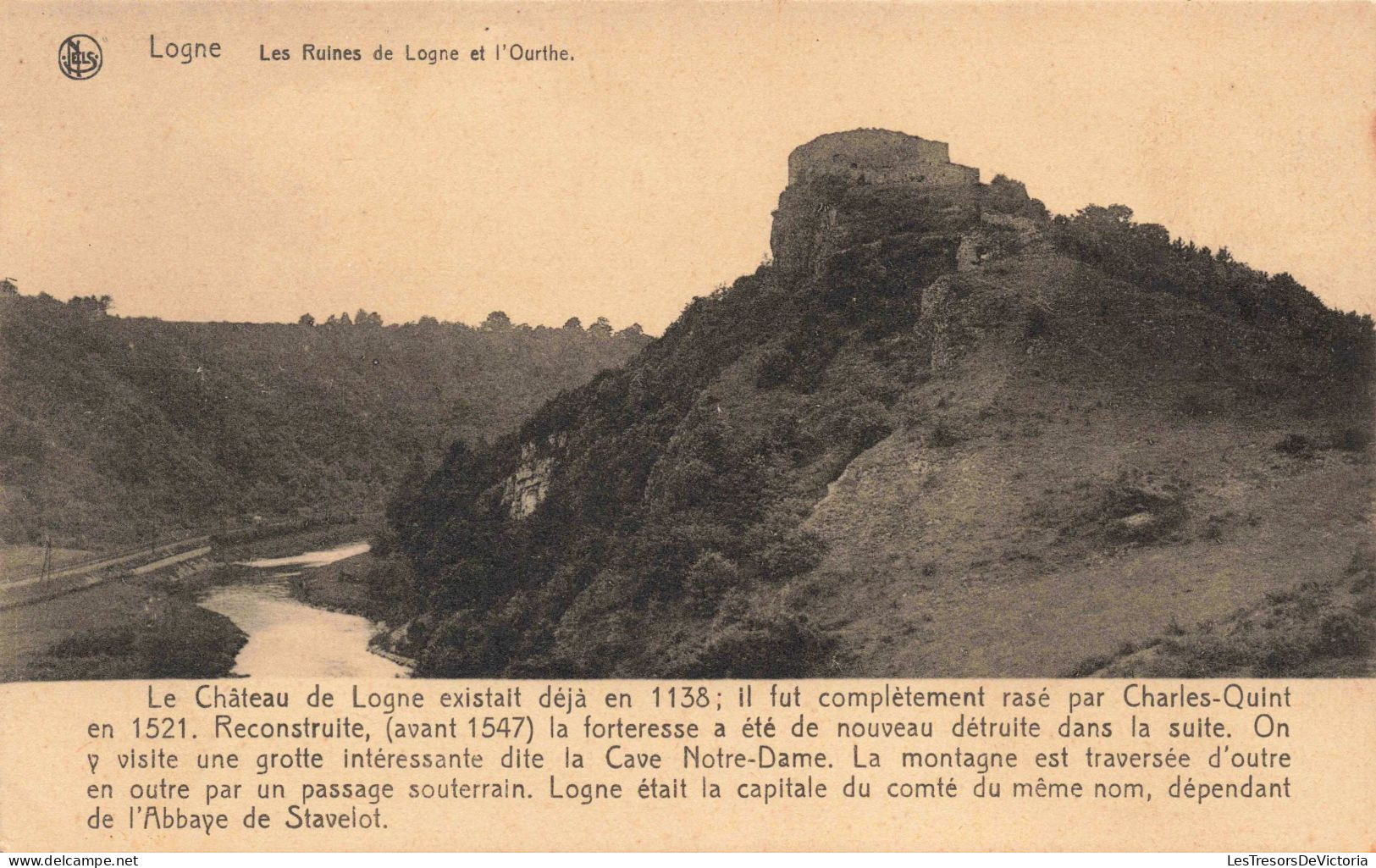 BELGIQUE - Logne - Les Ruines De Logne Et L'Ourthe - Carte Postale Ancienne - Durbuy