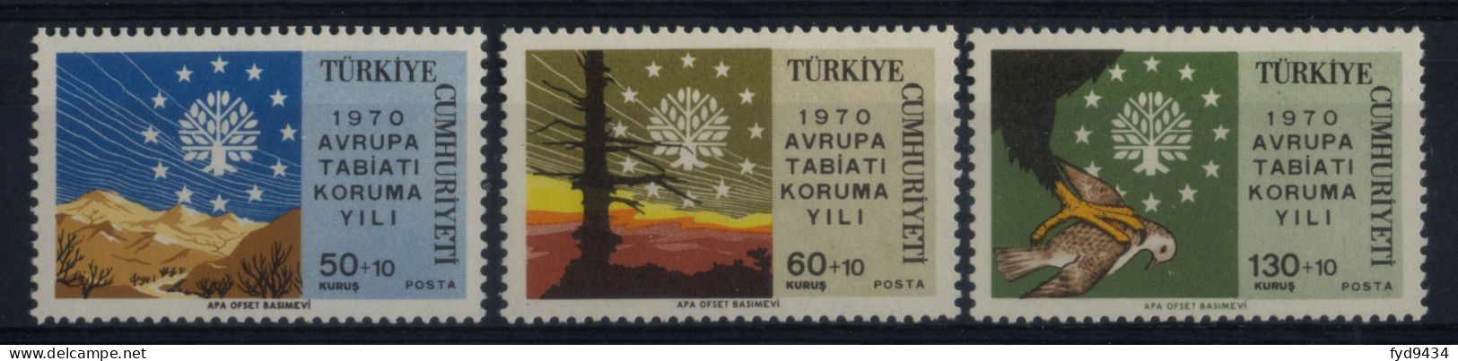 Du N° 1933 Au N° 1935 De Turquie - X X - ( E 739 ) - Année Européenne De La Conservation De La Nature - Protection De L'environnement & Climat