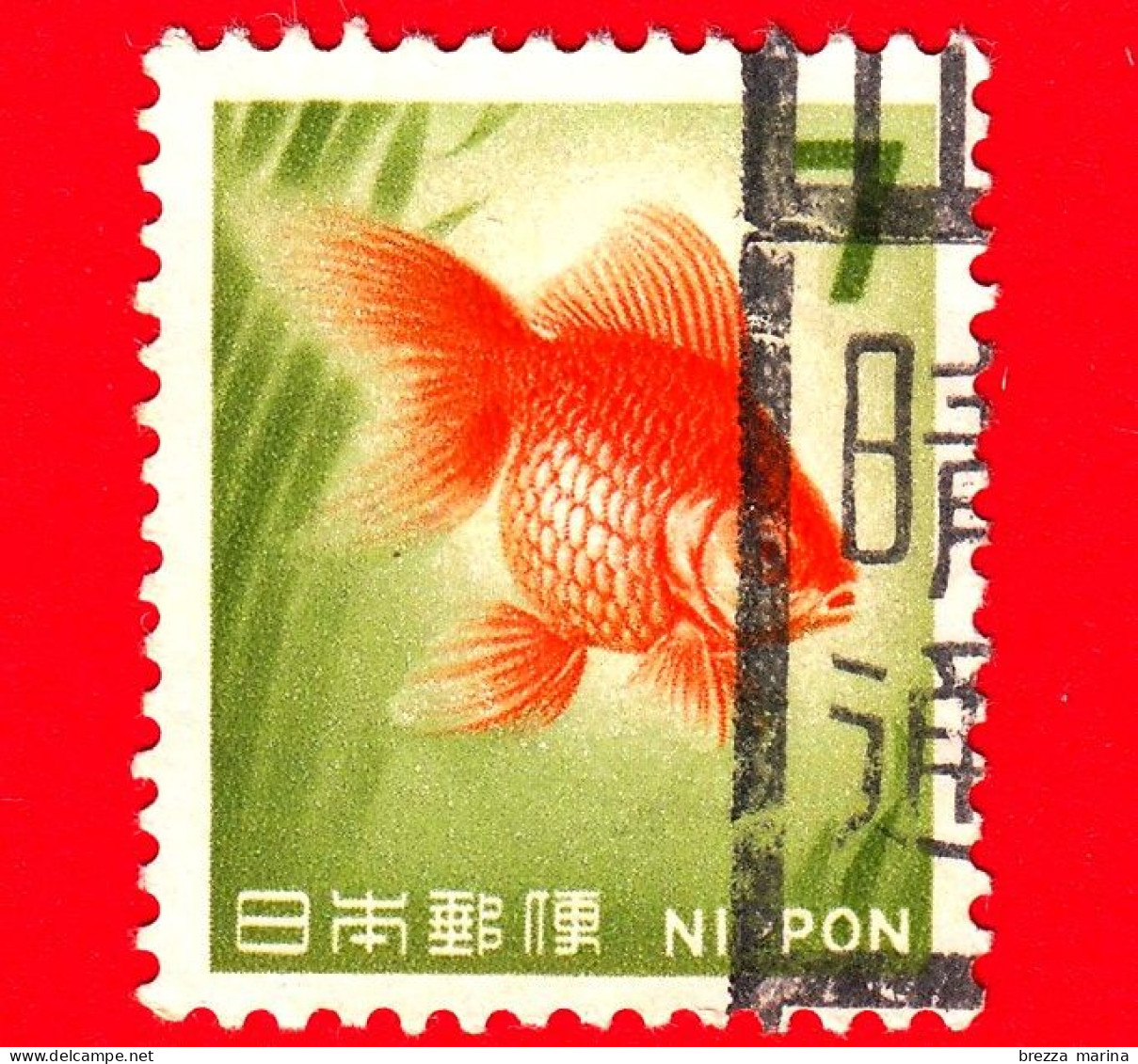 GIAPPONE - Usato - 1966 - Fauna, Flora E Patrimonio Culturale - Pesci - Goldfish (Carassius Auratus Auratus) - 7 - Oblitérés