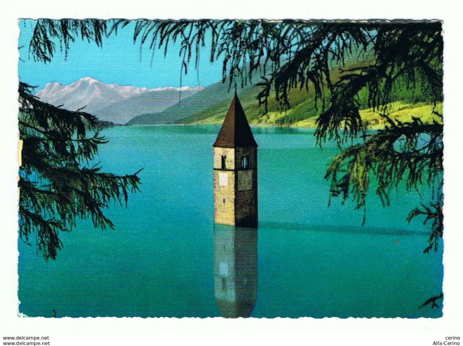 VENOSTA  ALTA (BZ):   IL  CAMPANILE  DELLA  CURON  ALLAGATA  -  FG - Châteaux D'eau & éoliennes