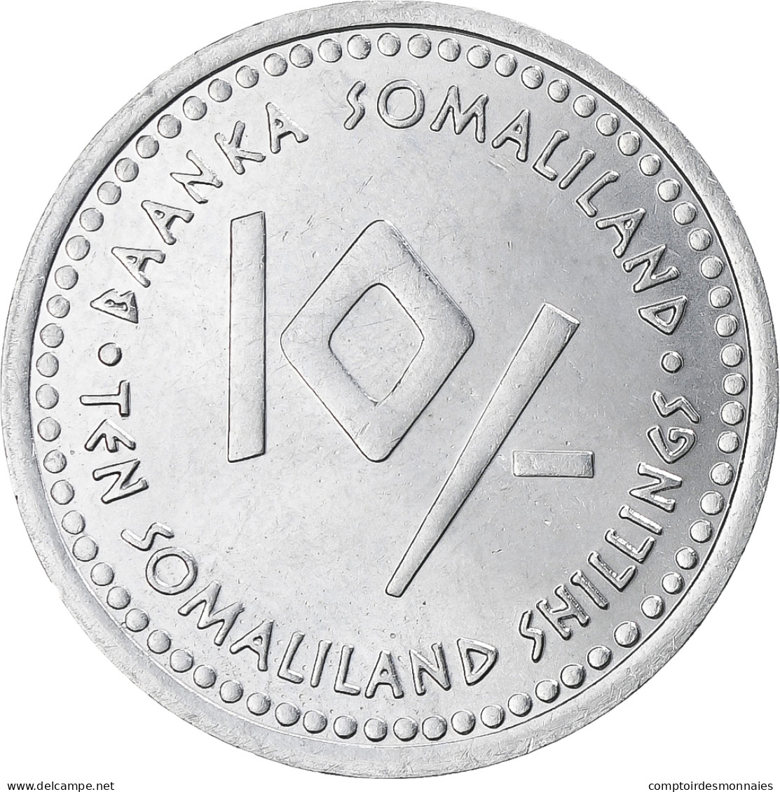 Monnaie, Somaliland, 10 Shillings, 2006, SPL, Acier Inoxydable, KM:15 - Somalië