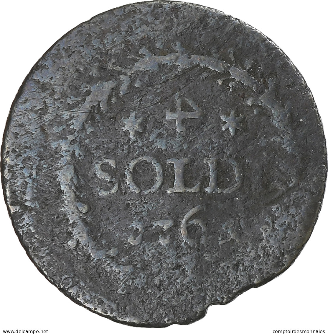 France, République Corse, Pascal Paoli, 4 Soldi, 1765, Murato, 4 Inversé, TB - Korsika (1736-1768)