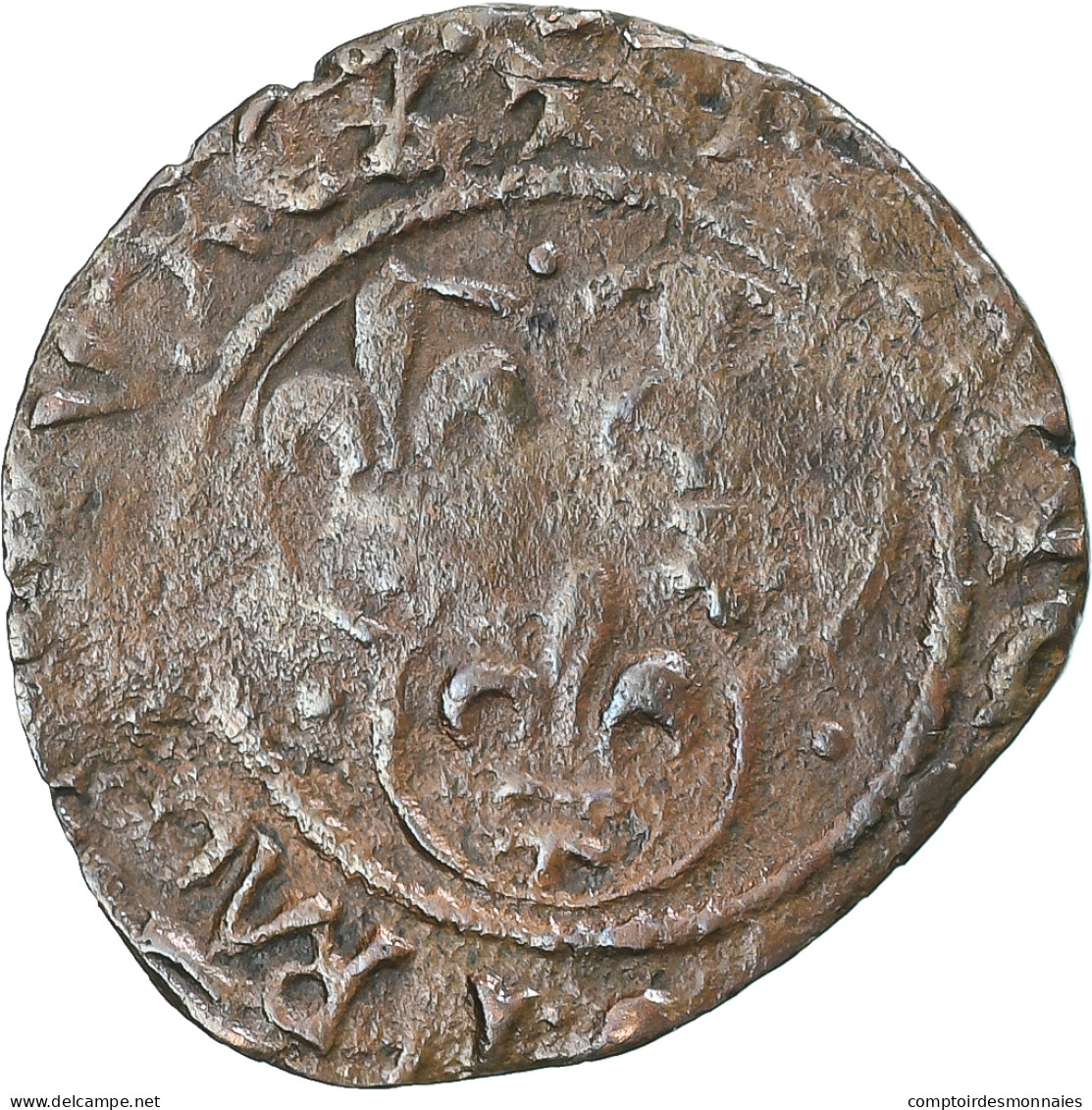 France, François Ier, Double Tournois, TB+, Cuivre, Gadoury:188 - 1515-1547 Franz I. Der Ritterkönig