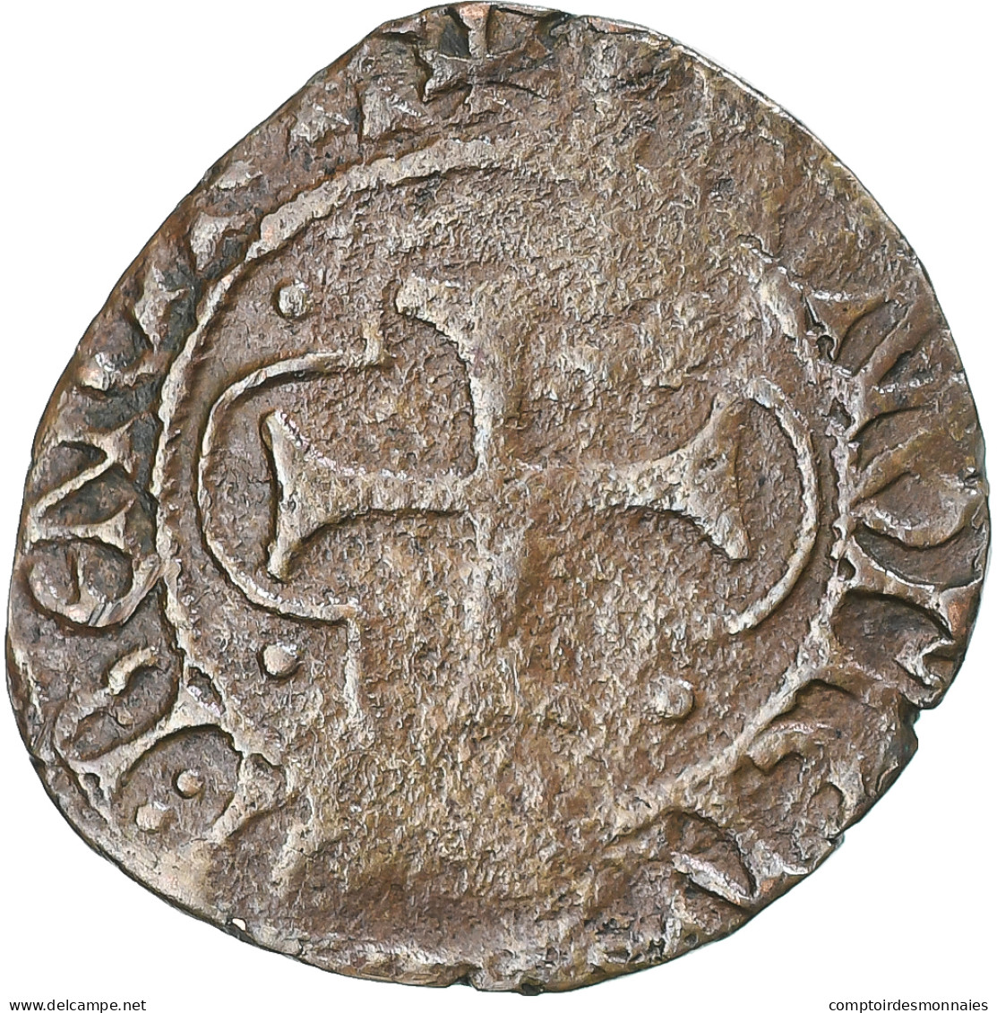 France, François Ier, Double Tournois, TB+, Cuivre, Gadoury:188 - 1515-1547 Francesco I