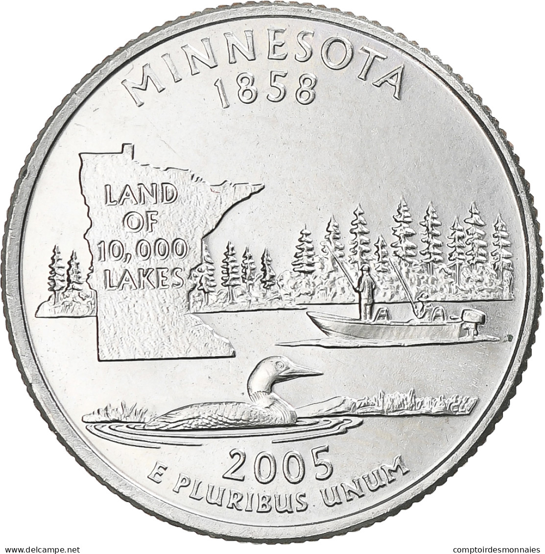 États-Unis, Quarter, 2005, U.S. Mint, Cupronickel Plaqué Cuivre, SPL+, KM:371 - Andere & Zonder Classificatie