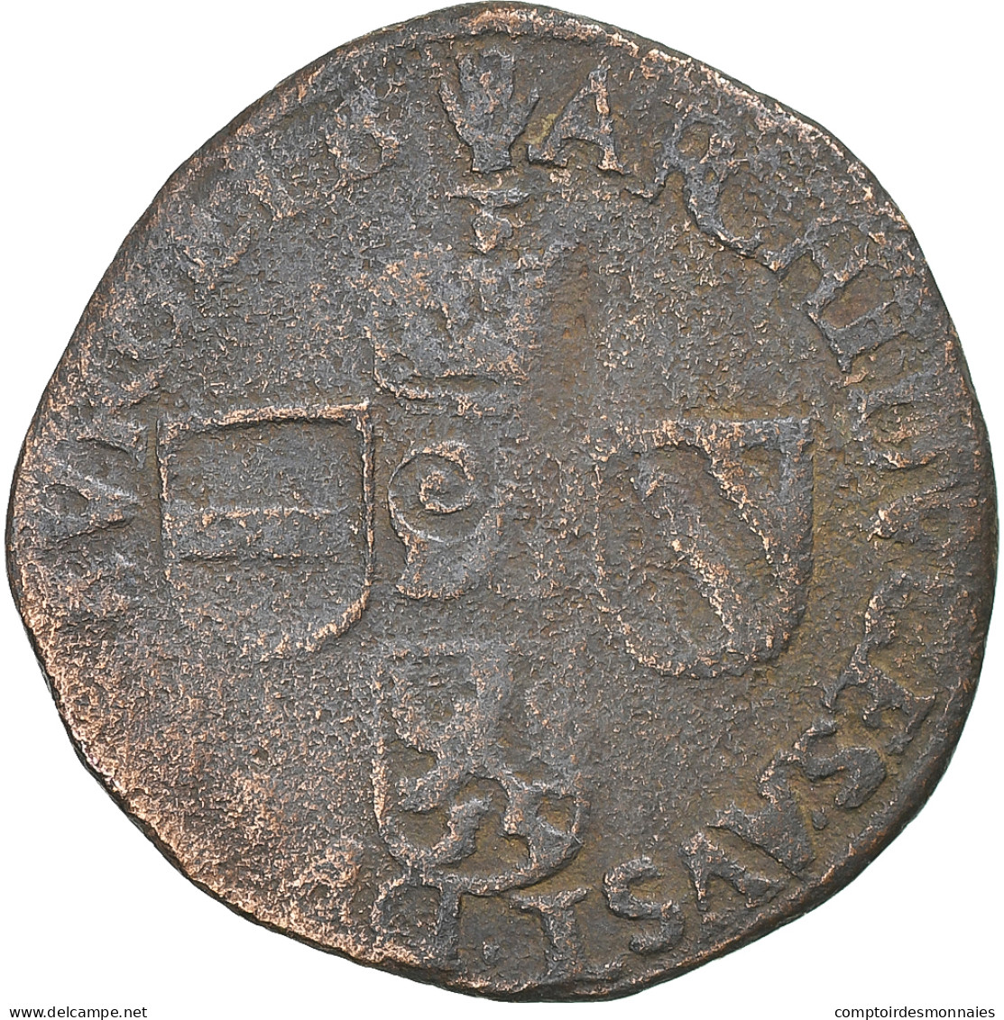 Pays-Bas Espagnols, Albert & Isabelle, Liard, 1608, Anvers, TB, Cuivre - Pays Bas Espagnols