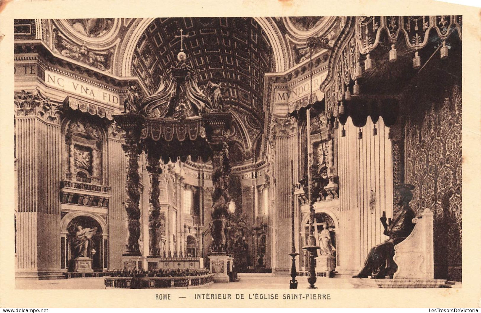 ITALIE - Roma - Intérieur De L'église Saint-Pierre - Carte Postal Ancienne - San Pietro