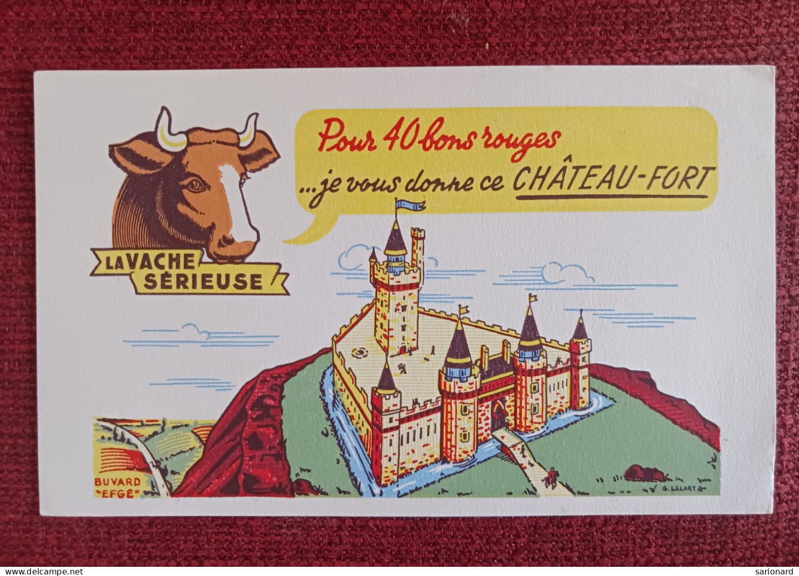 Buvard La Vache Sérieuse  Efge - Produits Laitiers