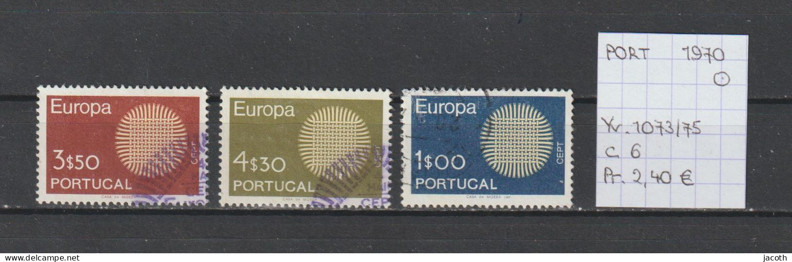 (TJ) Europa CEPT 1970 - Portugal YT 1073/75 (gest./obl./used) - 1970