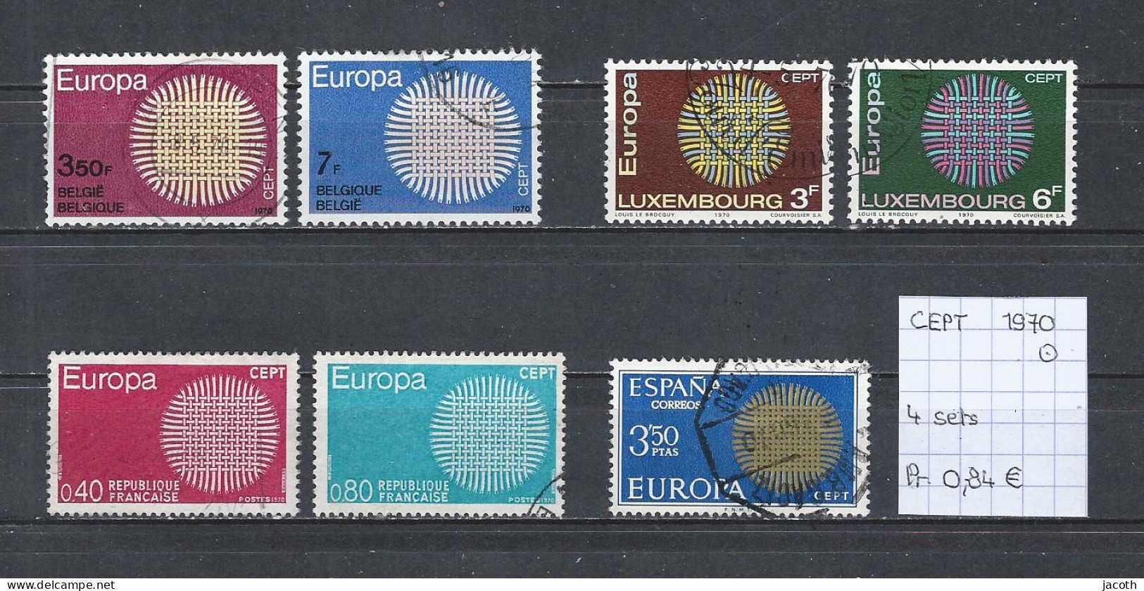 (TJ) Europa CEPT 1970 - 4 Sets (gest./obl./used) - 1970