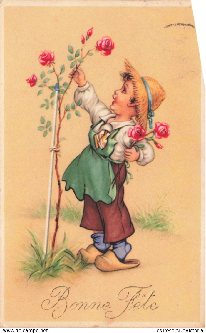 ENFANTS - Bonne Fête - Carte Postale Ancienne - Kinder-Zeichnungen