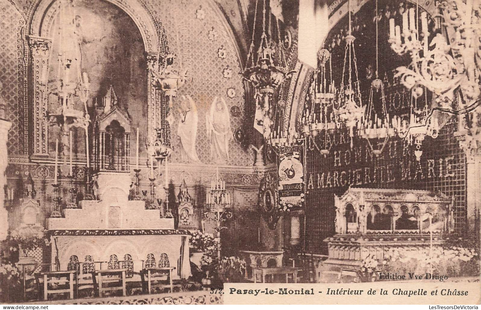 FRANCE - Paray Le Monial - Intérieur De La Chapelle Et Châsse - Carte Postale Ancienne - Paray Le Monial