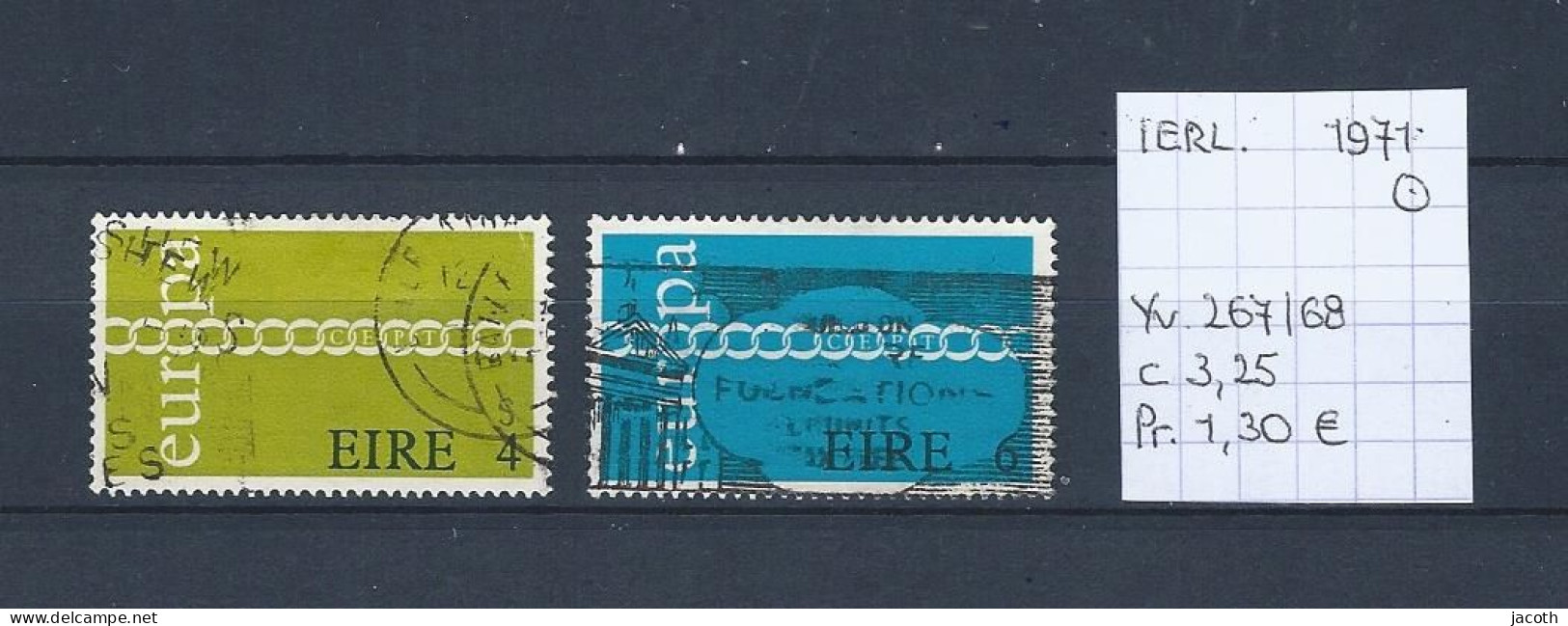 (TJ) Europa CEPT 1971 - Ierland YT 267/68 (gest./obl./used) - 1971