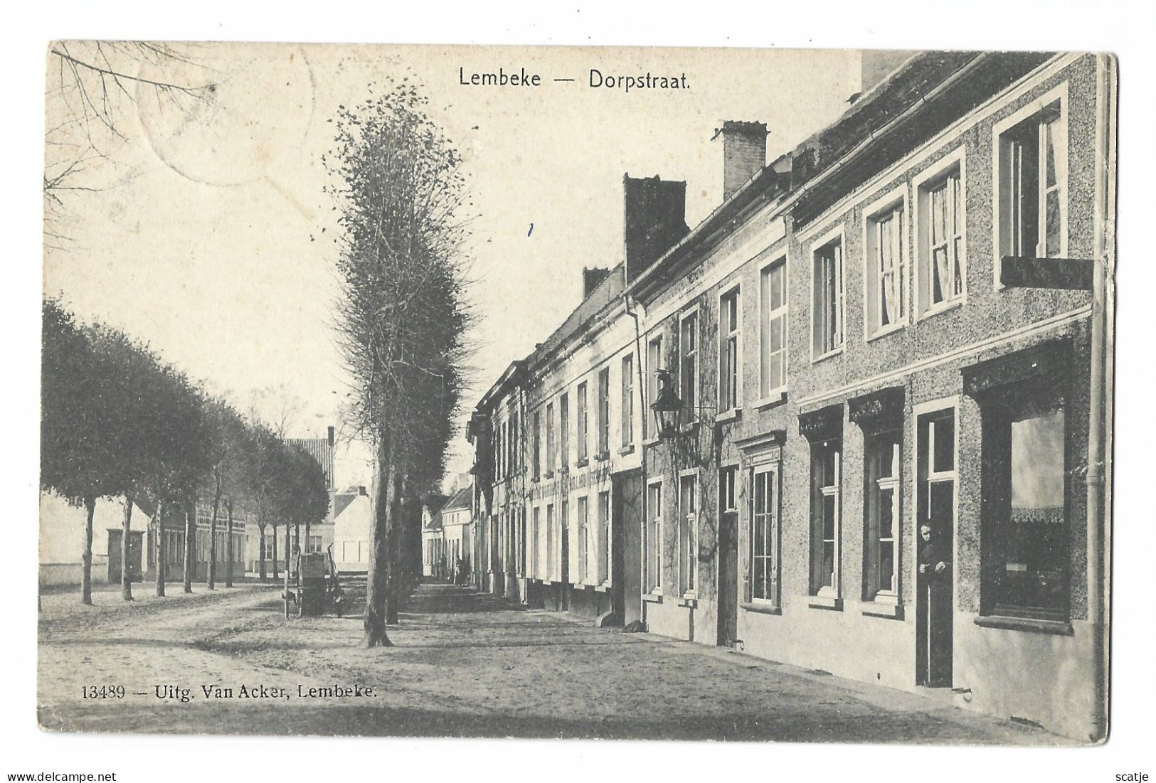 Lembeke   -   Dorpstraat.   -   1907   Naar   Furnes - Kaprijke