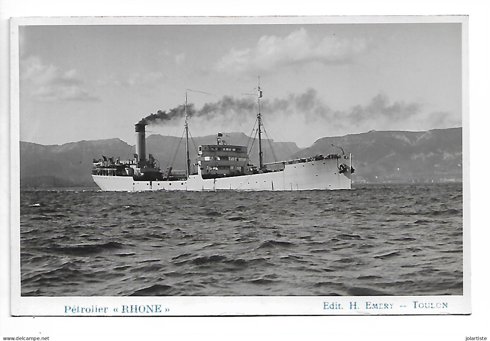 Carte Photo PETROLIER  RHONE  Torpille Au Large 1941 N0159 - Pétroliers