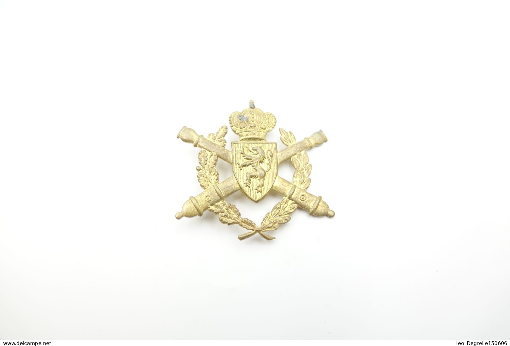 Militaria - INSIGNIA : Cap Badge Kepie : Artillerie School - België Belgium - Beret - Autres & Non Classés