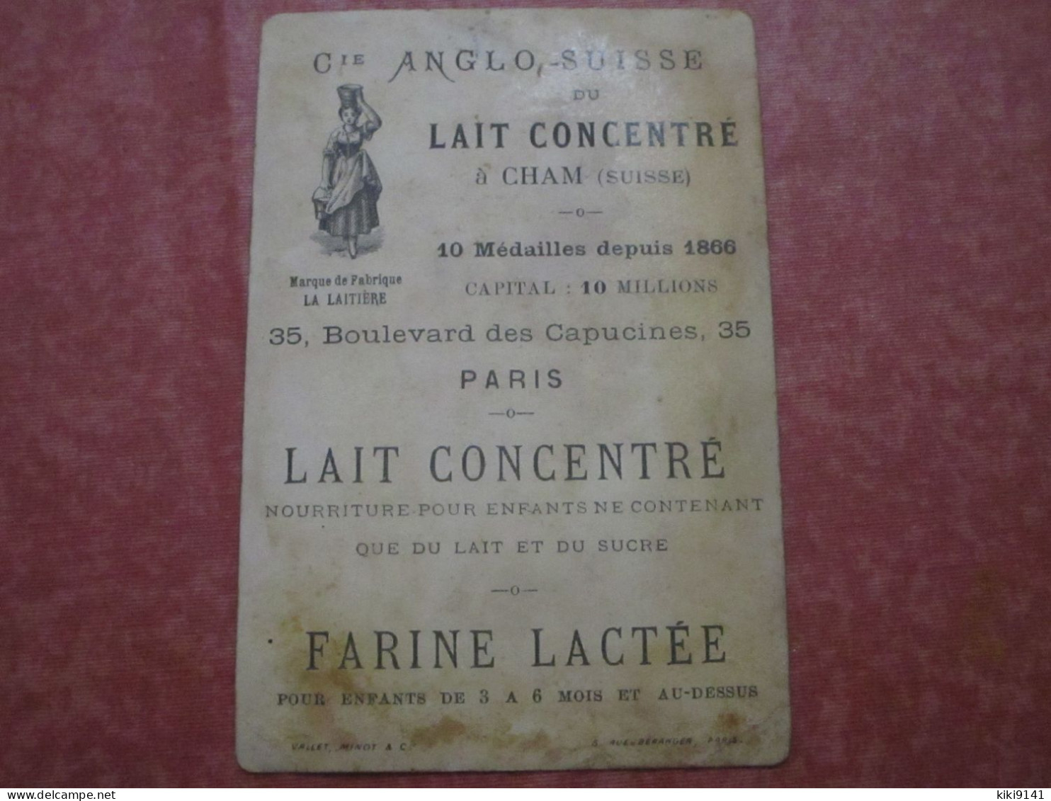 CHAM - Compagnie Anglo-Suisse - Lait Concentré/Farine Lactée (chromo) - Cham
