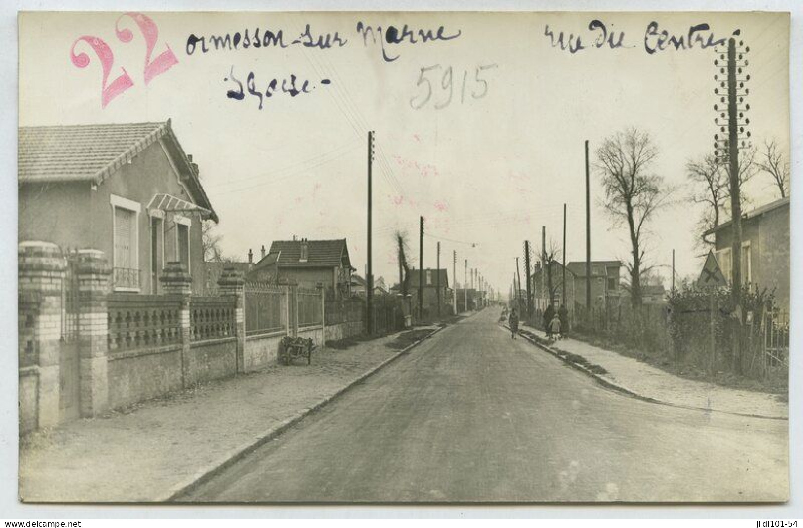 94 - Ormesson Sur Marne, Rue Du Centre, 2 Photographies D'édition - Ormesson Sur Marne