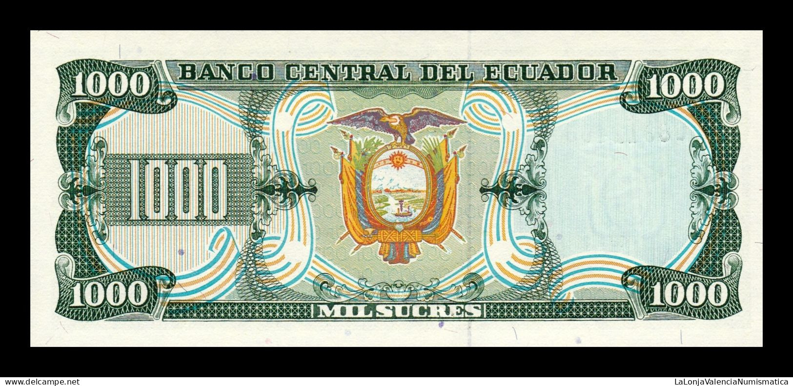 Ecuador 1000 Sucres Rumiñahui 1988 Pick 125b Serie IZ Sc Unc - Equateur