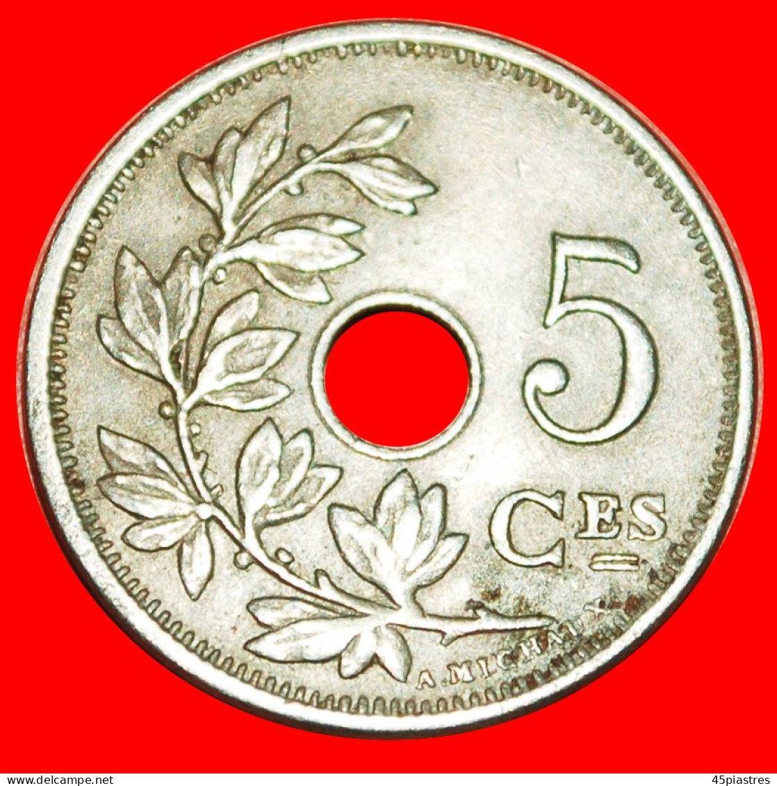 * FRENCH LEGEND (1910-1932): BELGIUM  5 CENTIMES 1913! ALBERT I (1909-1934) · LOW START · NO RESERVE! - 5 Centimes