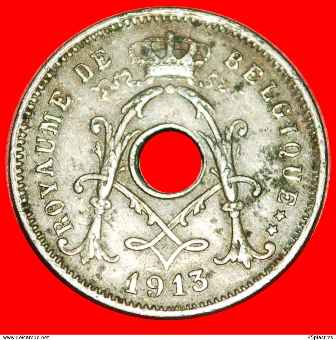* FRENCH LEGEND (1910-1932): BELGIUM  5 CENTIMES 1913! ALBERT I (1909-1934) · LOW START · NO RESERVE! - 5 Cent