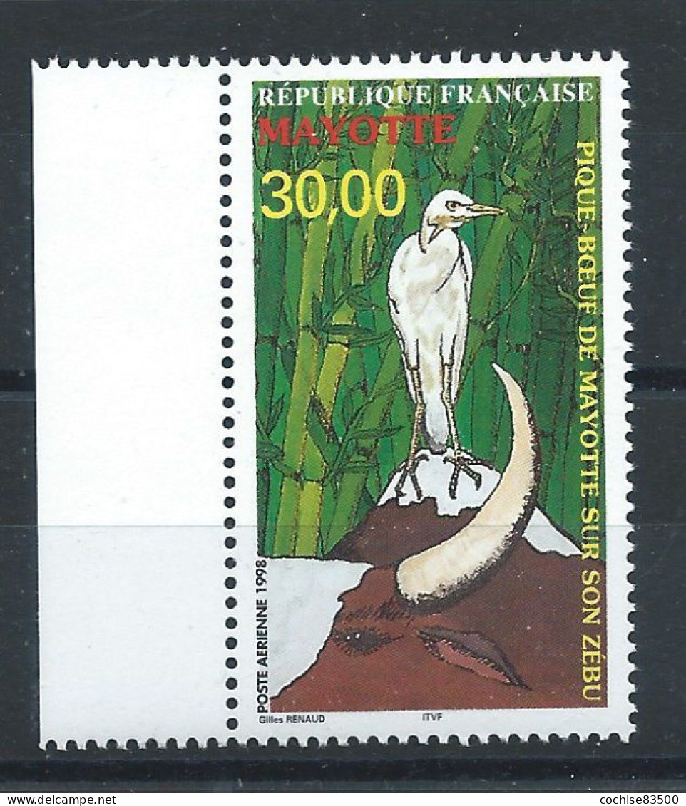 Mayotte PA N°3** (MNH) 1998 - Oiseaux "Pique-bœuf" - Luftpost