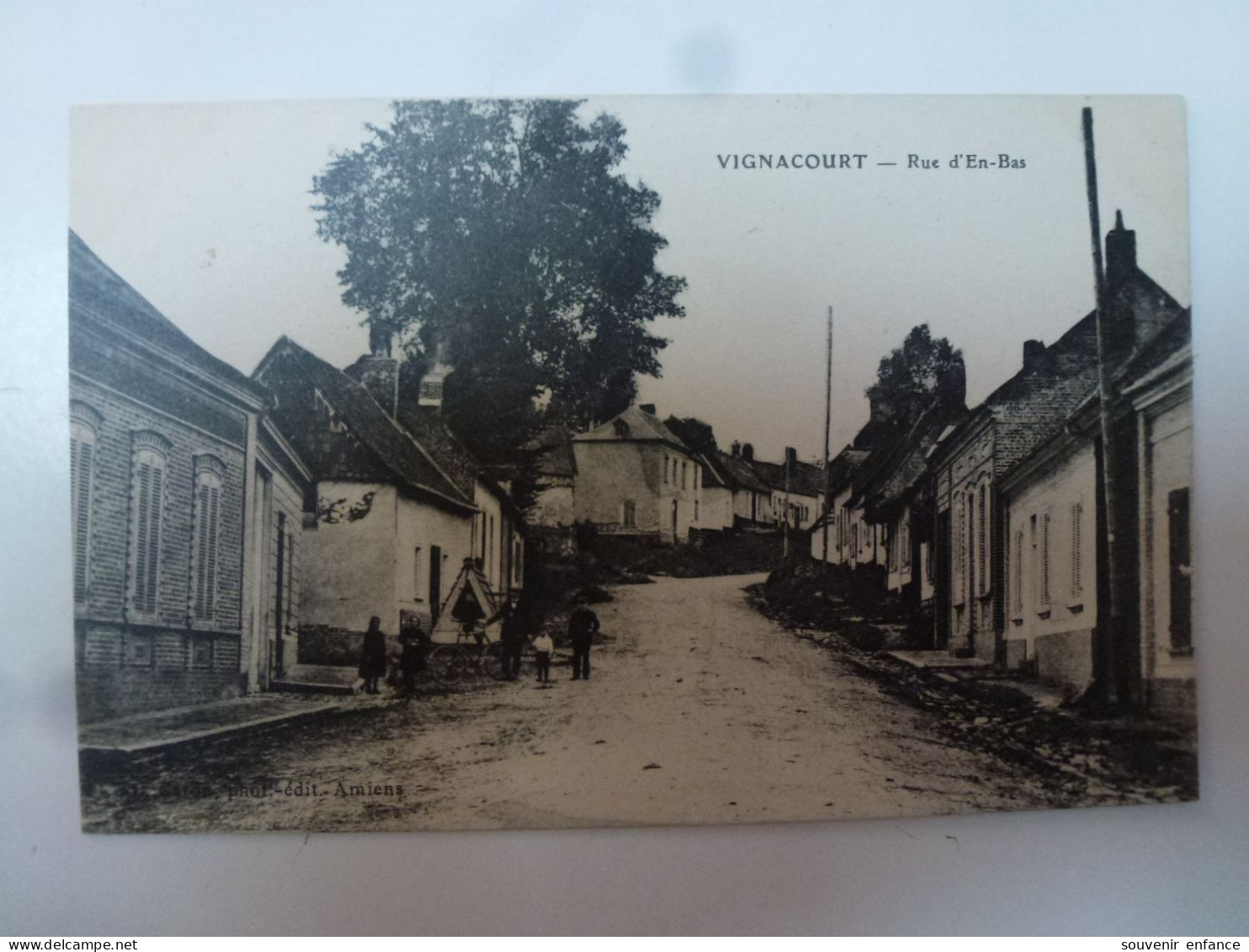CPA Vignacourt Rue D'En Bas   80 Somme - Vignacourt
