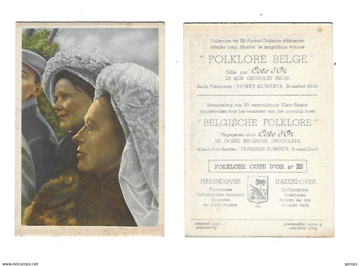 64a Cote D'Or Belgische Folklore  Nr 26 - Côte D'Or