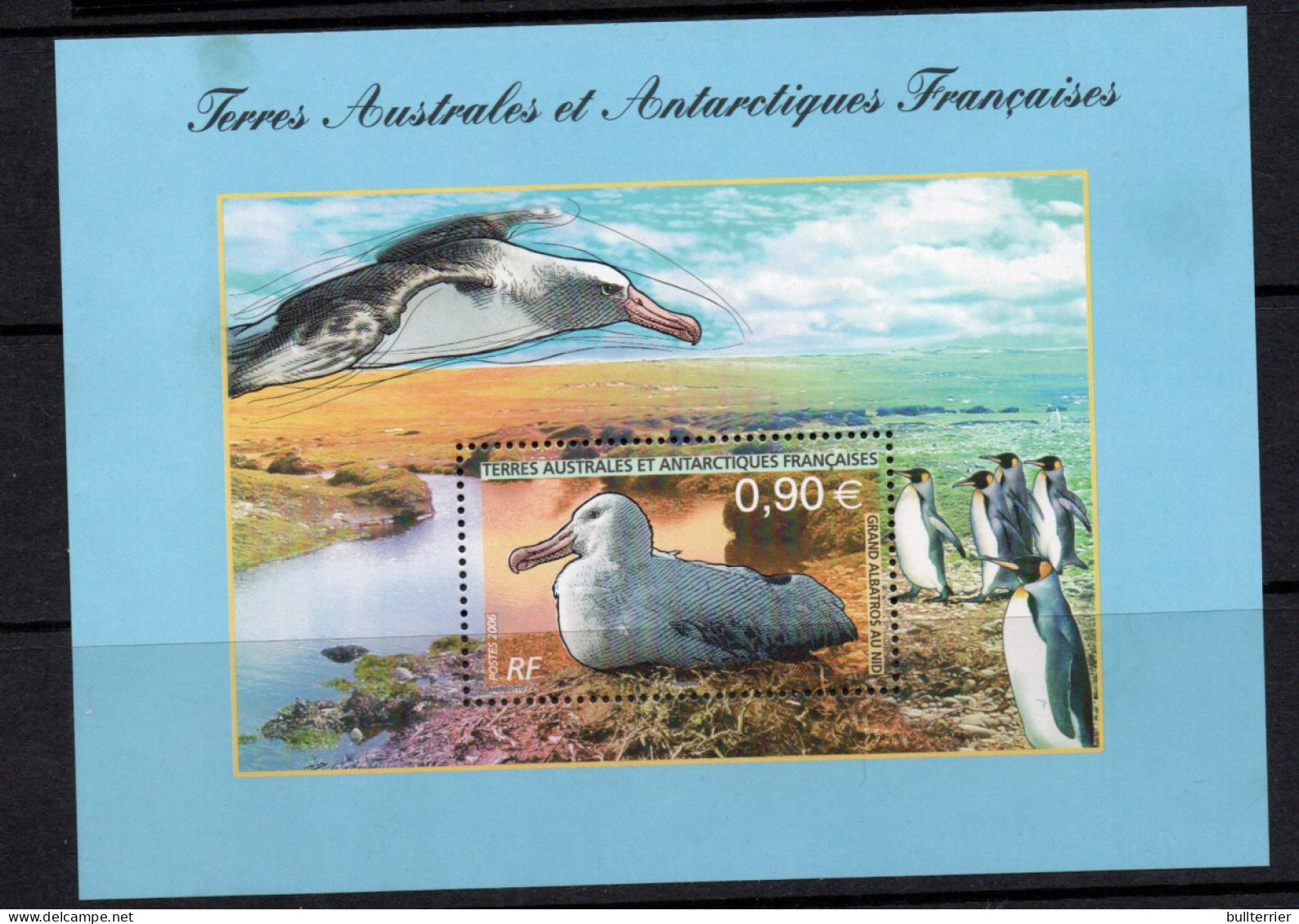 BIRDS - FRENCH ANTARCTIC TERRITORY - 2006 - ALBATROSS SOUVENIR SHEET  MINT NEVER HINGED, SG CAT £28 - Meeuwen