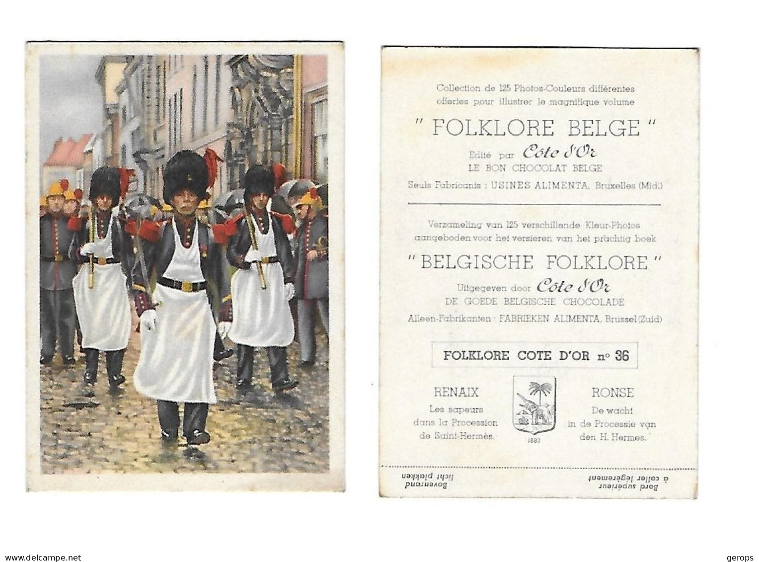 65a Cote D'Or Belgische Folklore  Nr 36 - Côte D'Or