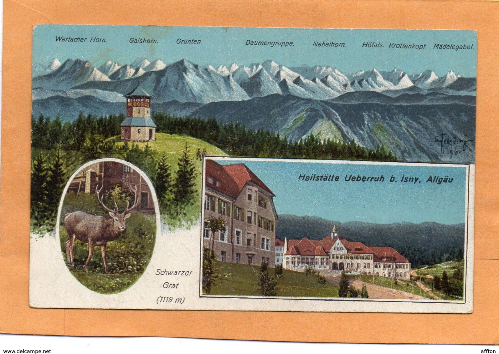 Ueberruh Isny Im Allgau Germany 1906  Postcard - Isny