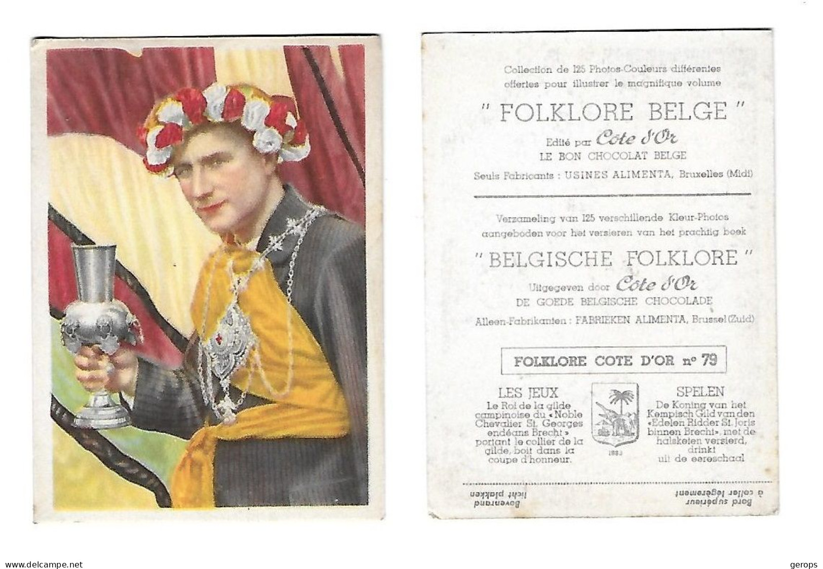 70a Cote D'Or Belgische Folklore  Nr 79 - Côte D'Or