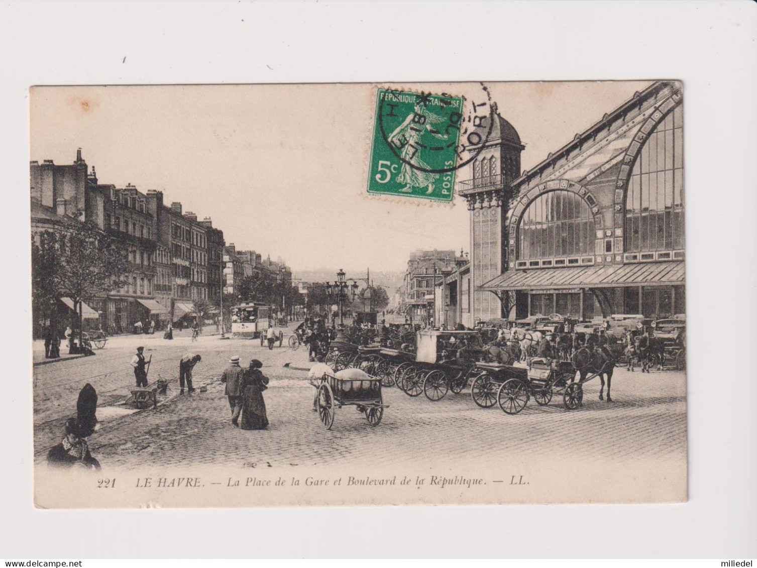 M1147 - LE HAVRE - La Place De La Gare Et Boulevard De La République - Stazioni