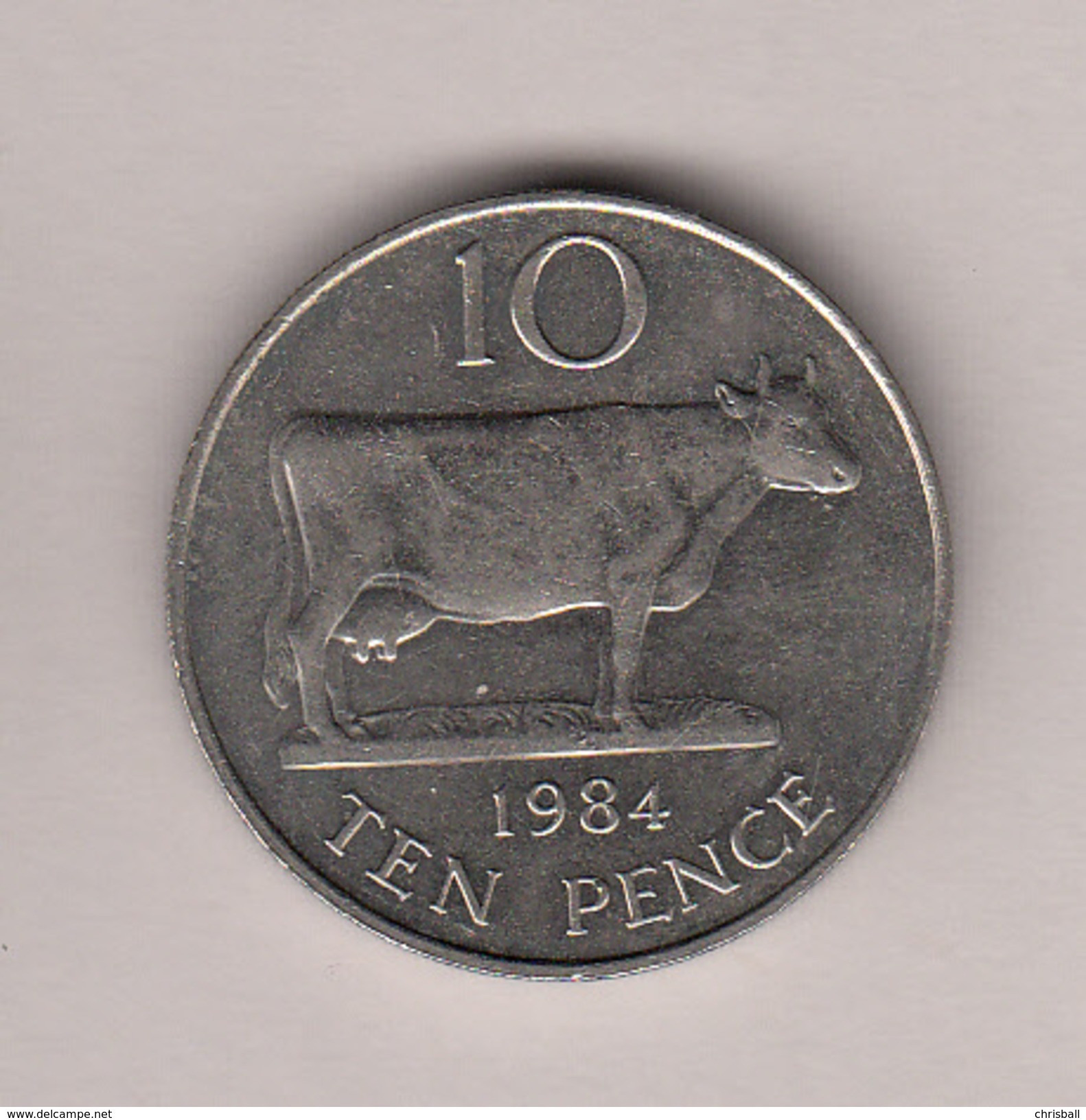 Guernsey Coin 10p 1984 (Large Format) - Guernesey