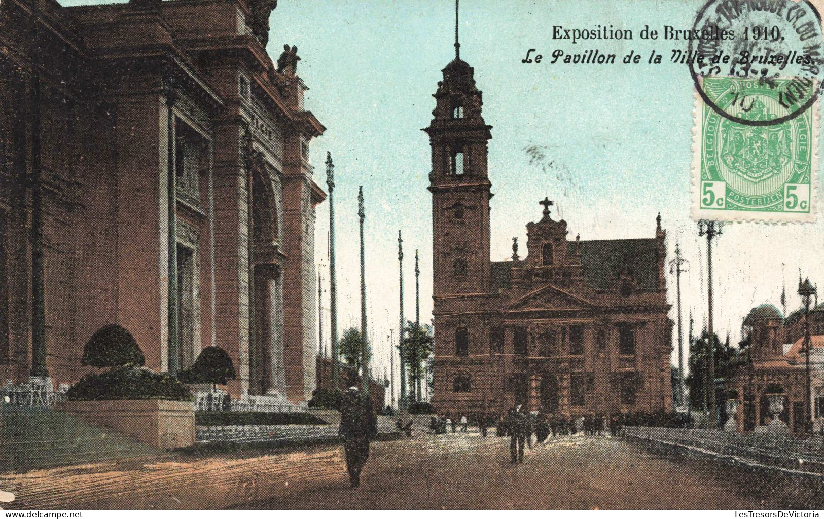 BELGIQUE - Exposition Universelle De Bruxelles 1910 - Le Pavillon De La Ville - Colorisé -Animé - Carte Postale Ancienne - Universal Exhibitions