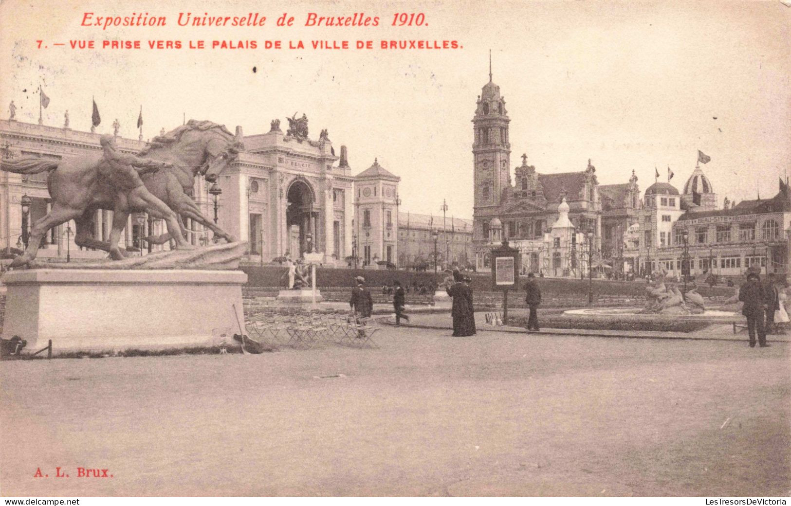 BELGIQUE - Exposition Universelle De Bruxelles 1910 - Vue Prise Vers Le Palais De La Ville - Carte Postale Ancienne - Exposiciones Universales