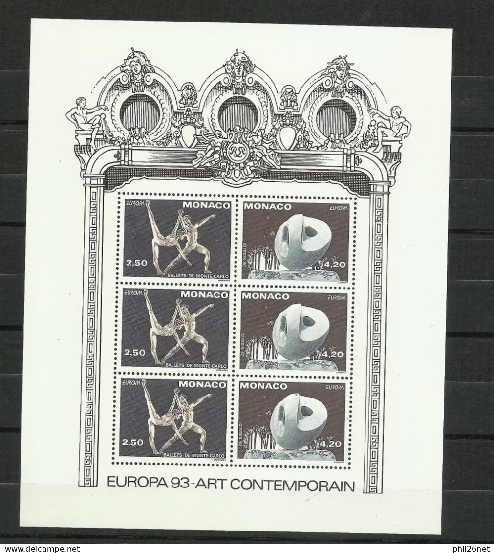 TMonaco Bloc N° 61  Europa  Art Contemporain  Neuf  * * B/TB  Voir Scans Soldé Moins Cher Qu'à La Poste En 1993  ! ! ! - 1993