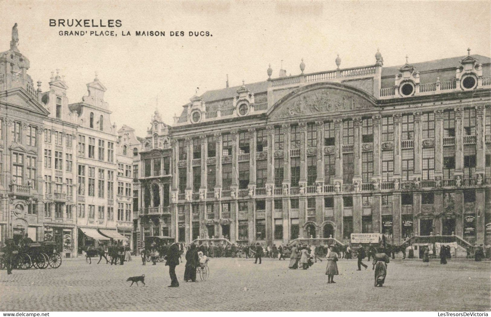 BELGIQUE - Bruxelles - Grand'Place - Maison Des Ducs - Animé - Carte Postale Ancienne - Marktpleinen, Pleinen