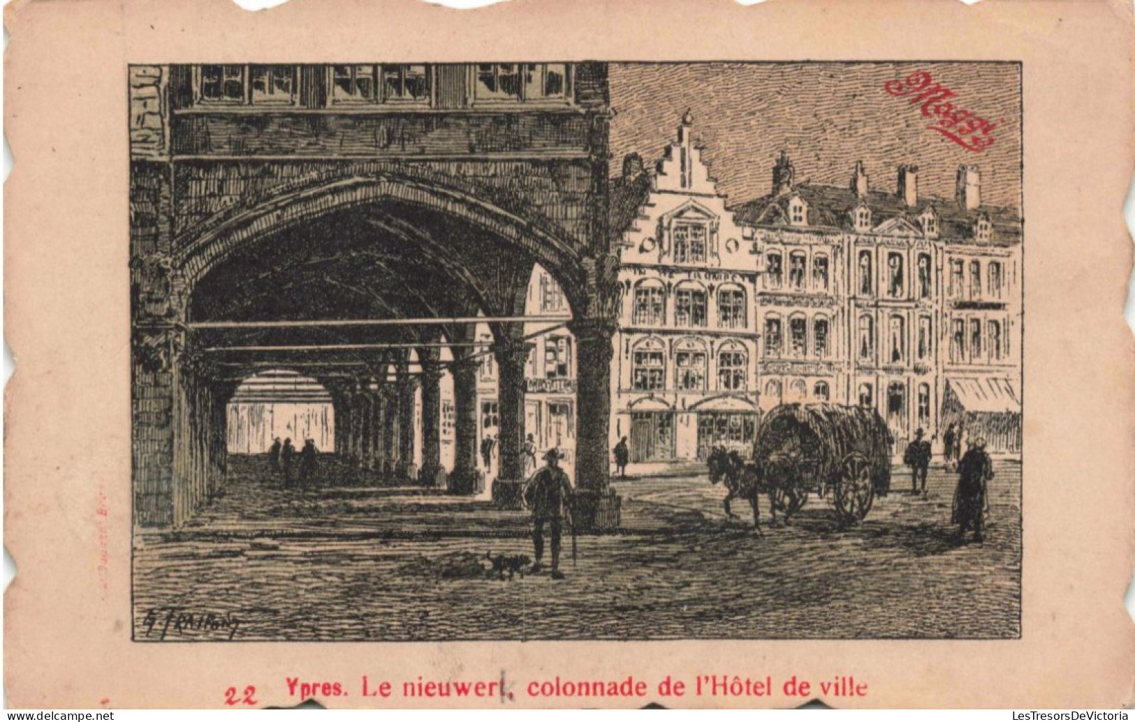 BELGIQUE - Ypres - Le Nieuwer - Colonnade De L'hôtel De Ville - Carte Postale Ancienne - Sonstige & Ohne Zuordnung