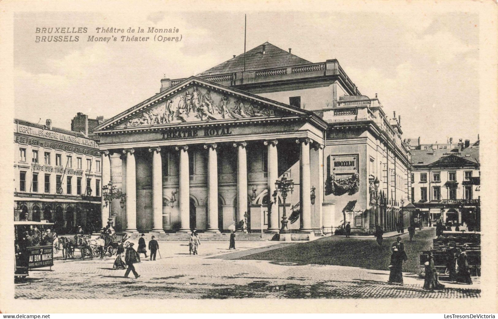 BELGIQUE - Bruxelles - Théâtre De La Monnaie - Carte Postale Ancienne - Plazas