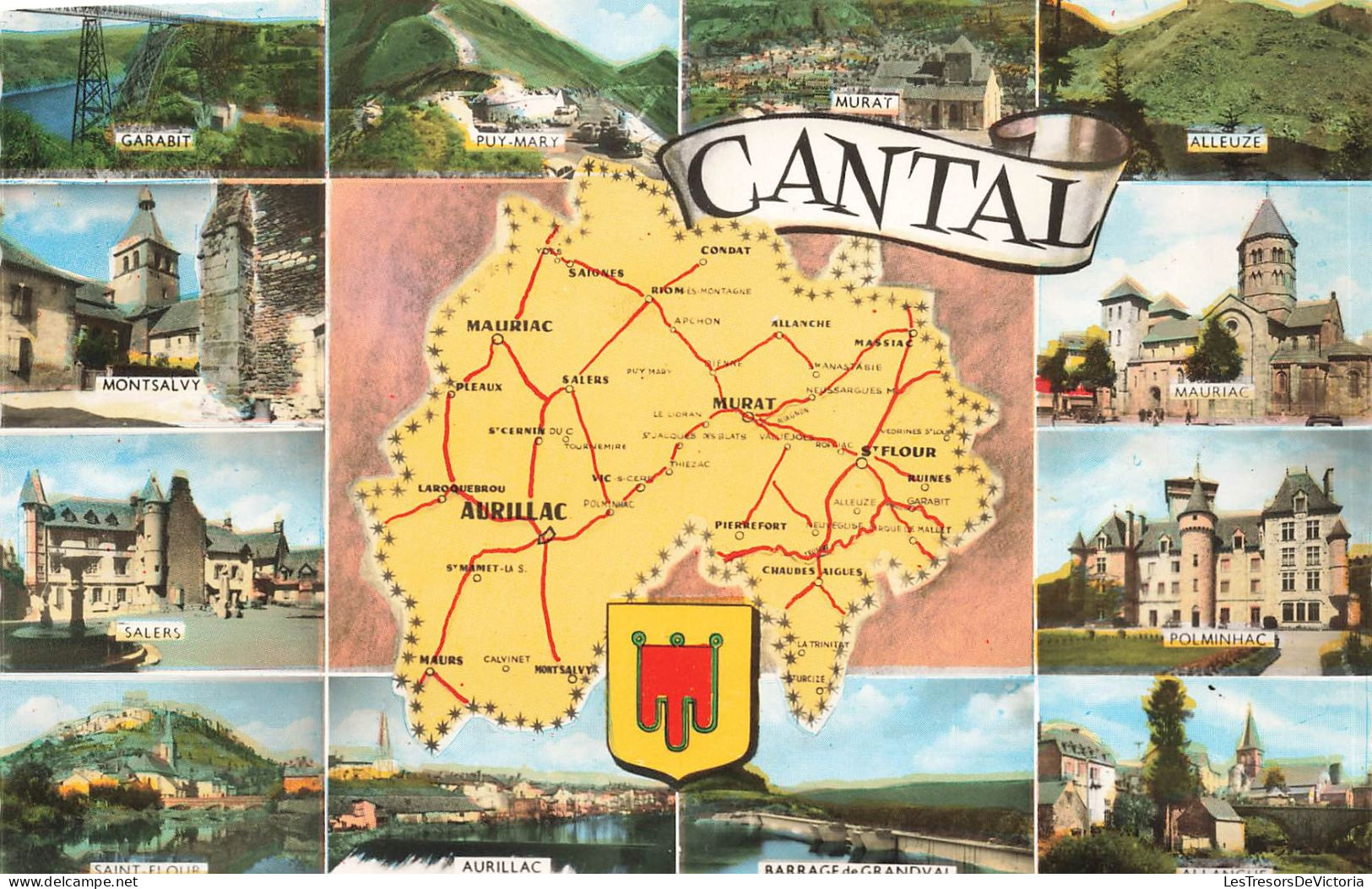 FRANCE - Cantal - Multivues - Colorisé - Carte Postale Ancienne - Sonstige & Ohne Zuordnung