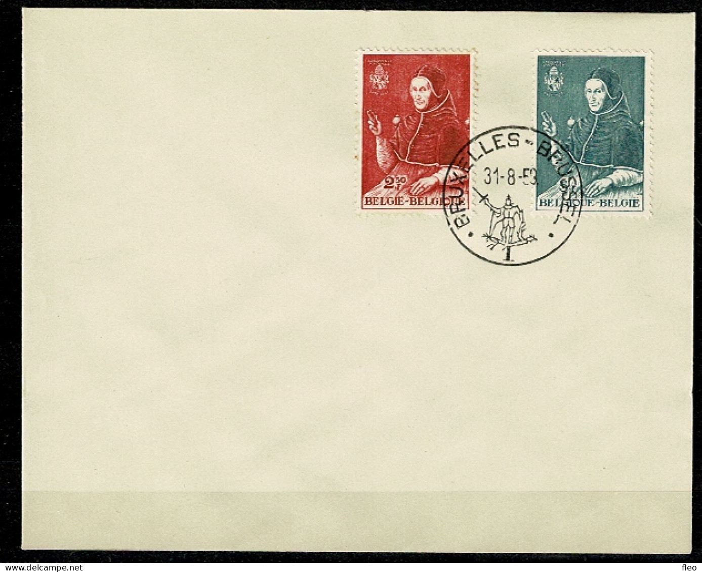 1959 1109/1110 FDC (Bruxs) : Adrianus VI - 1951-1960