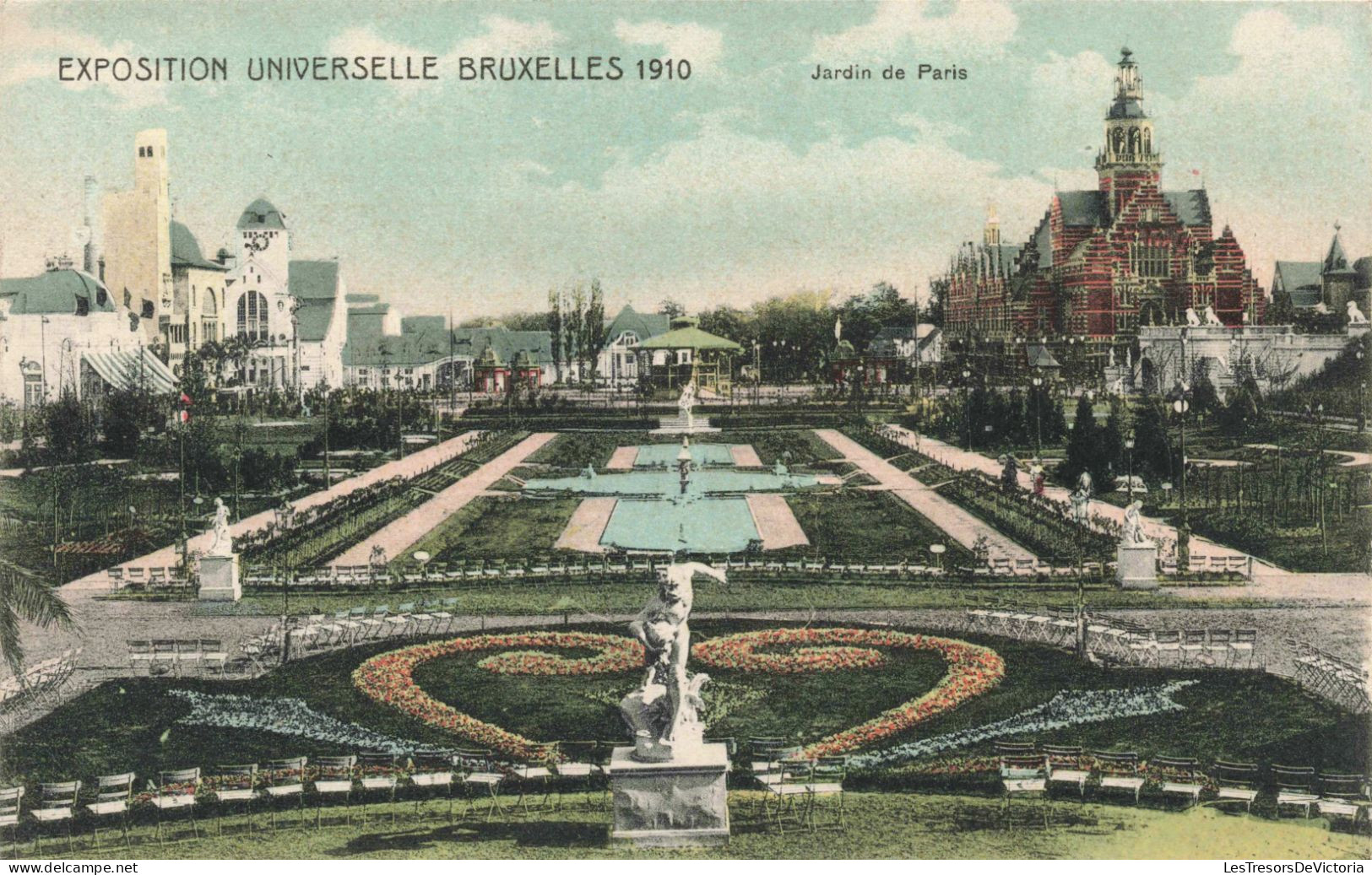 BELGIQUE - Exposition Universelle Bruxelles 1910 - Jardin De Paris - Colorisé - Carte Postale Ancienne - Exposiciones Universales