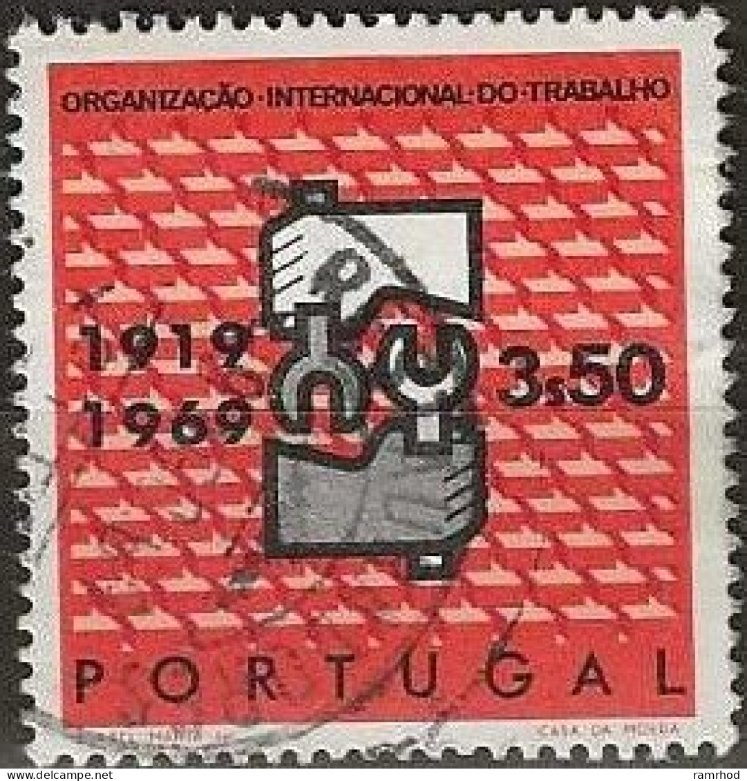 PORTUGAL 1969 50th Anniversary Of ILO - 3e50 - ILO Emblem FU - Oblitérés