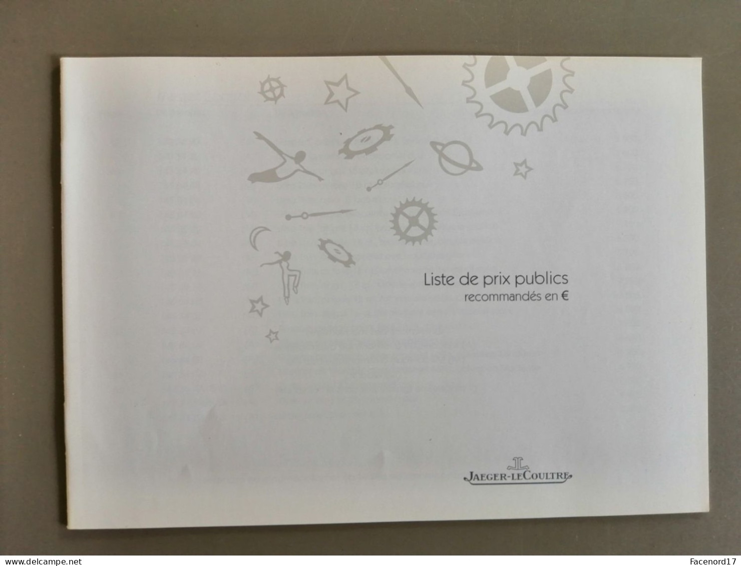 Catalogue montres Jaeger-LeCoultre le livre de la manufacture  édition 2004/2005 avec liste des prix publics