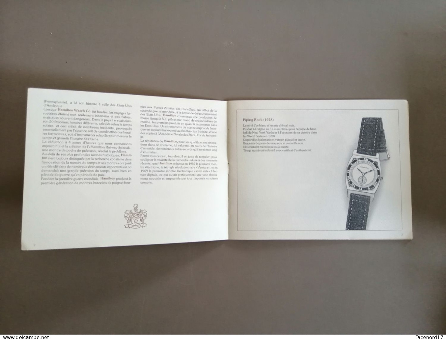 Catalogue Montres Hamilton  Watch Co Lancaster, Pennsyvania Usa - Other & Unclassified