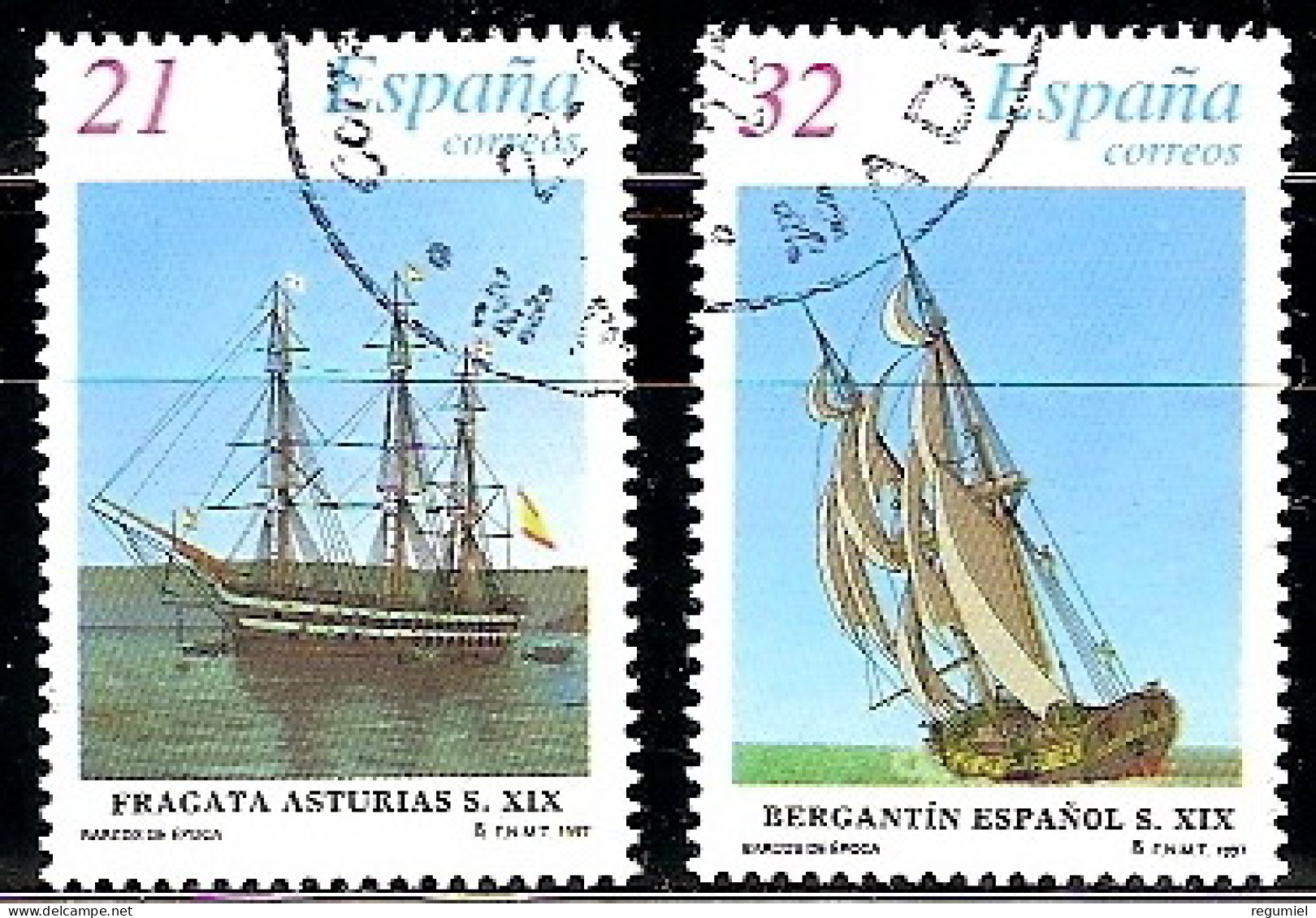 España U 3477/3478 (o) HB. Barcos. 1997 - Gebruikt
