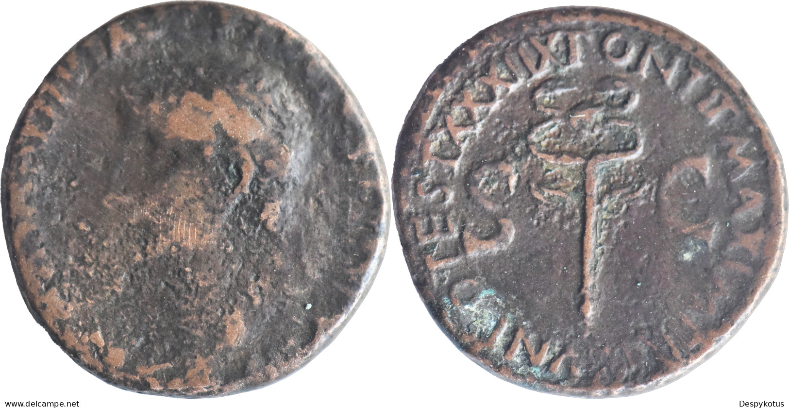 ROME - As - TIBERE - 36-37 AD - Caducée - RIC.65 - 14-201 - La Dinastia Giulio-Claudia Dinastia (-27 / 69)