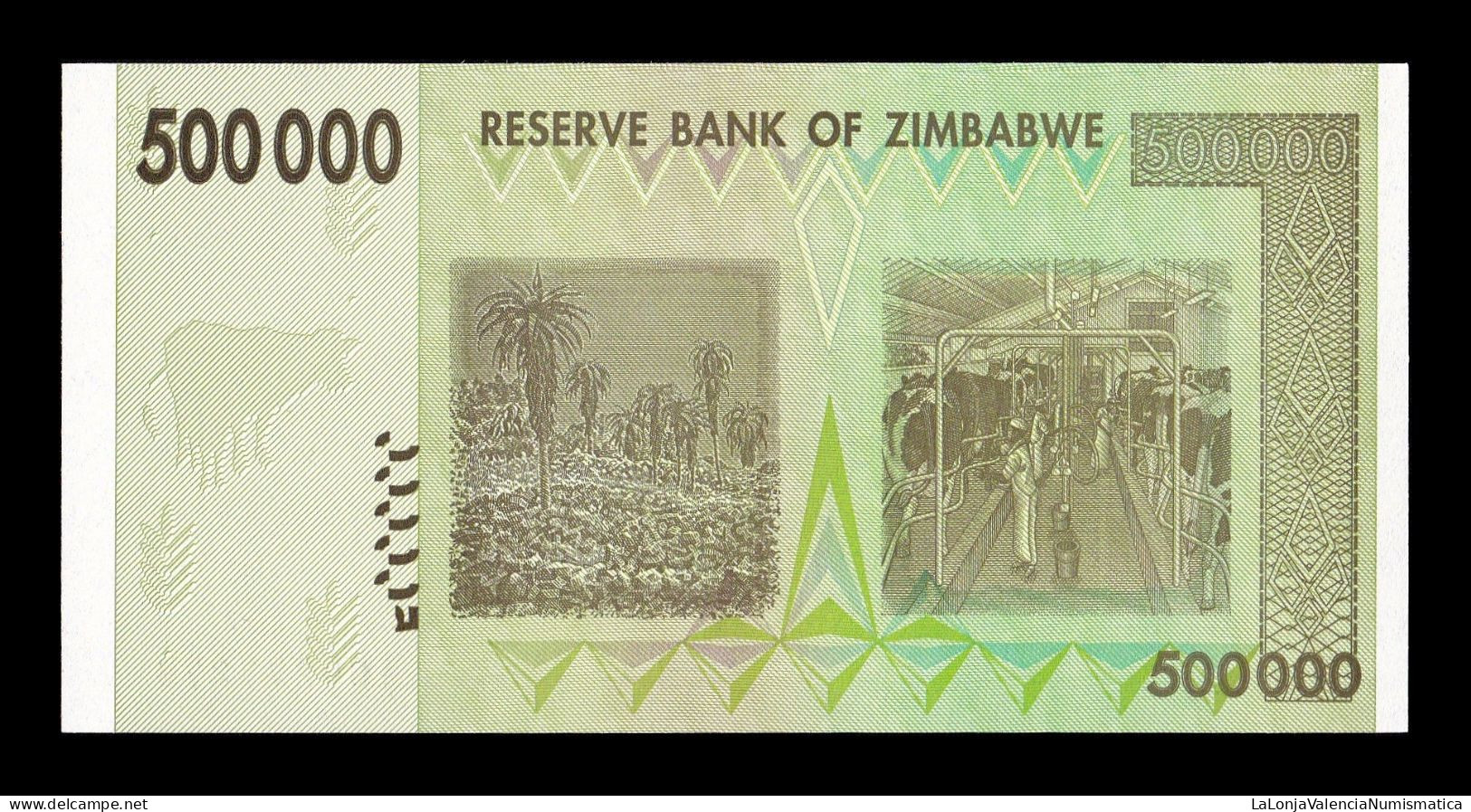 Zimbabwe 500000 Dollars 2008 Pick 76 Sc Unc - Zimbabwe