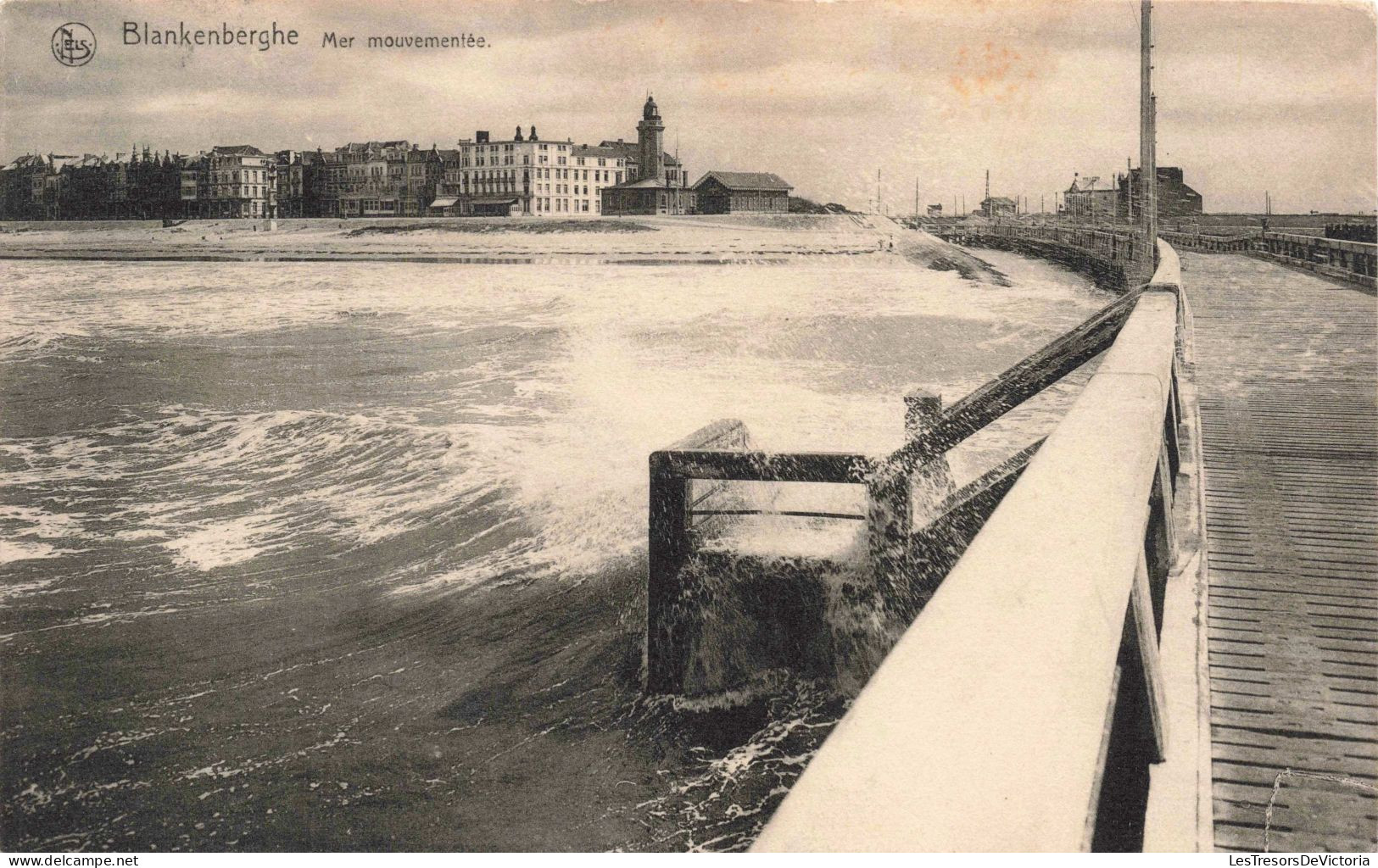 BELGIQUE - Blankenberghe - Mer Mouvementée - Carte Postale Ancienne - Blankenberge